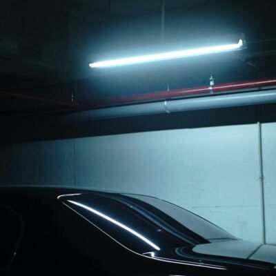 well green garage lighting